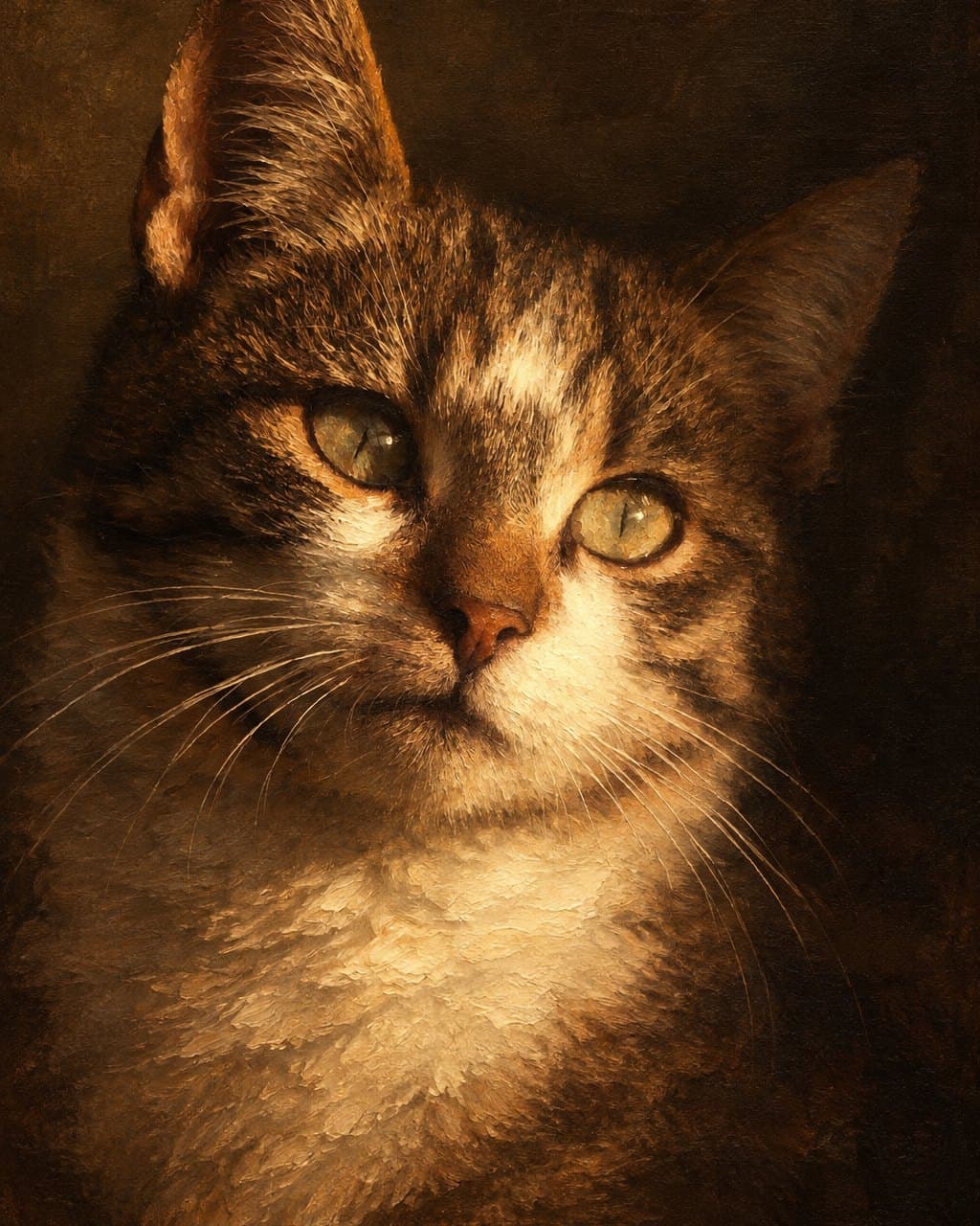 Luna as a Baroque portrait
