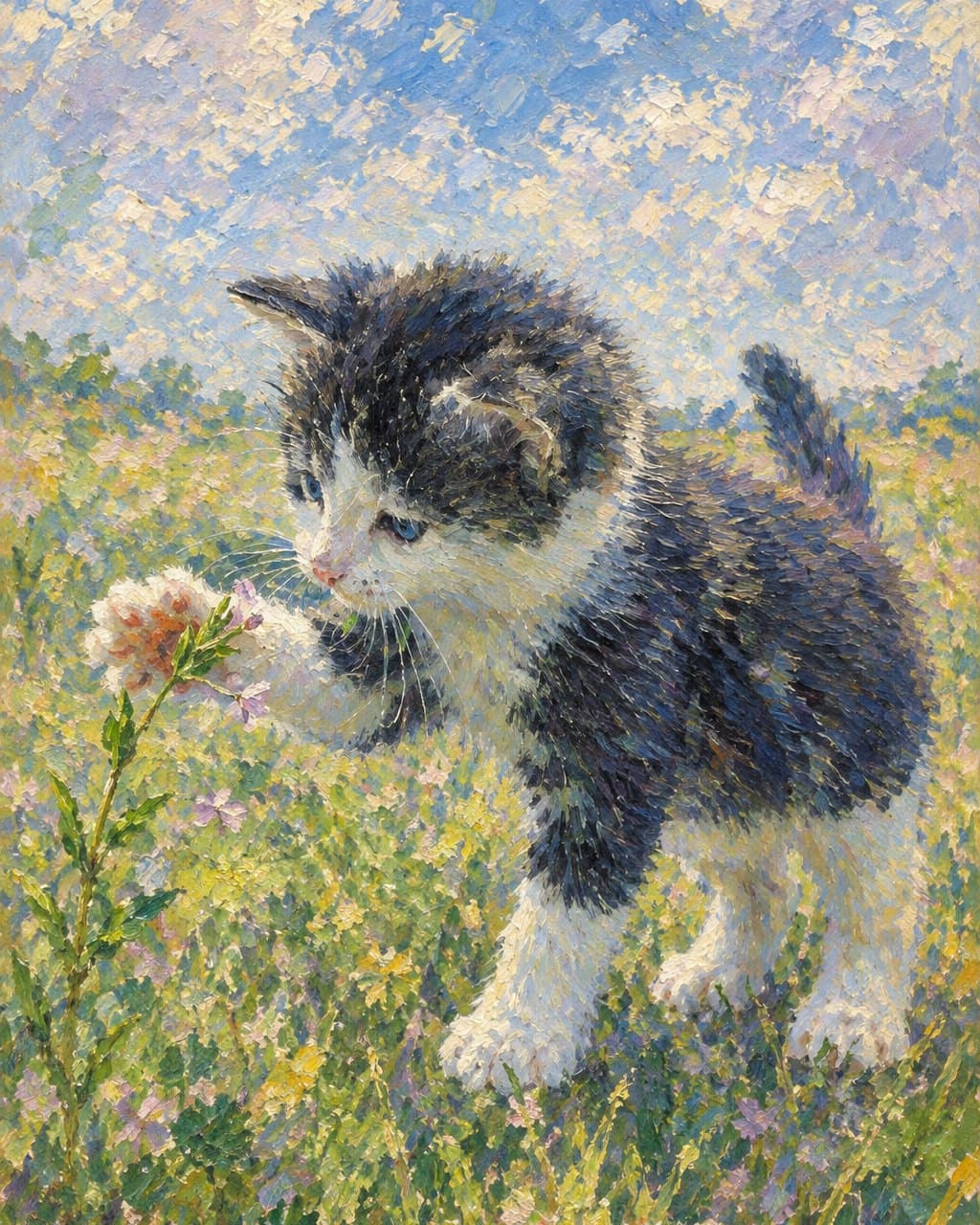 Pip as a Impressionist portrait