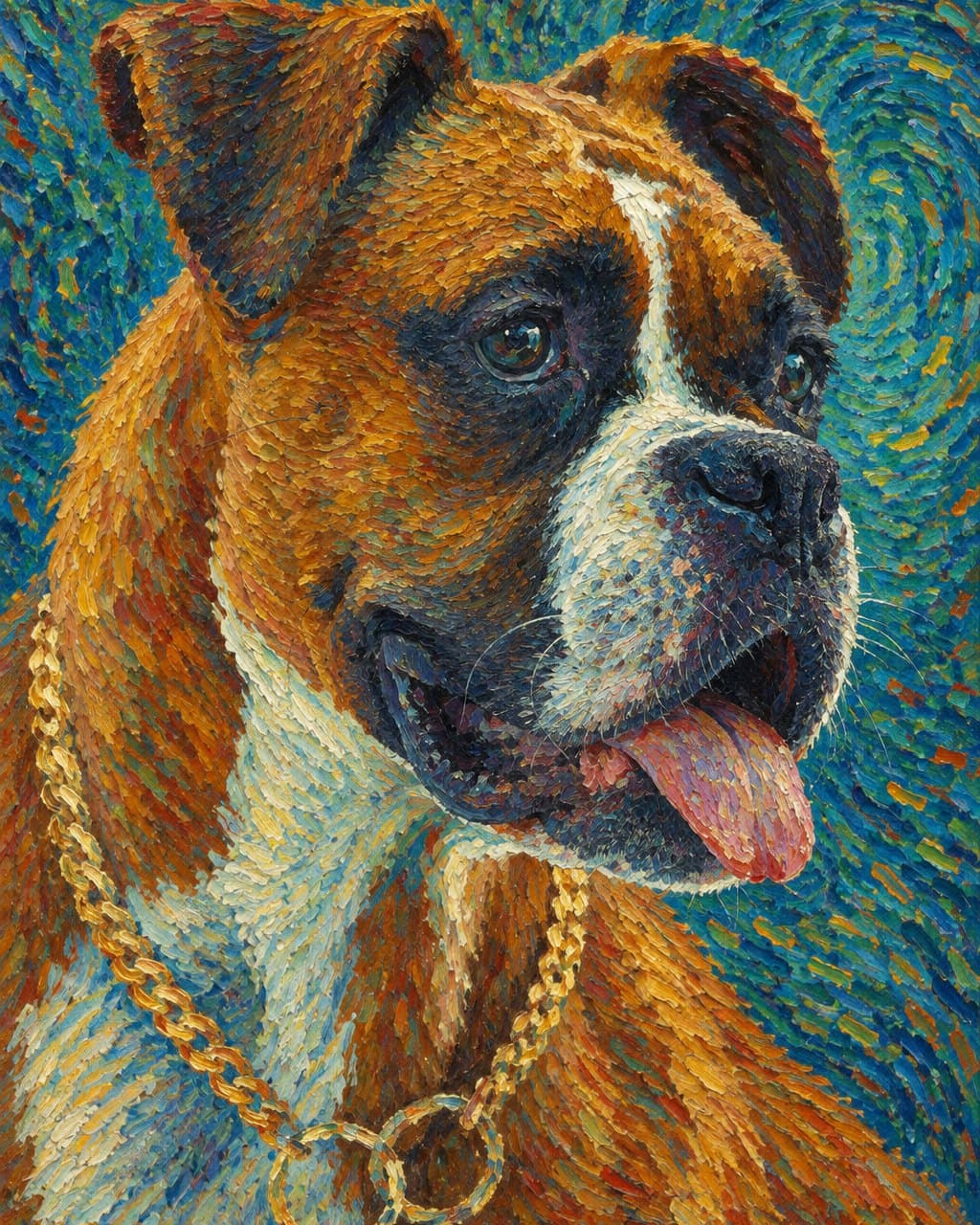 Rocky as a Van Gogh portrait