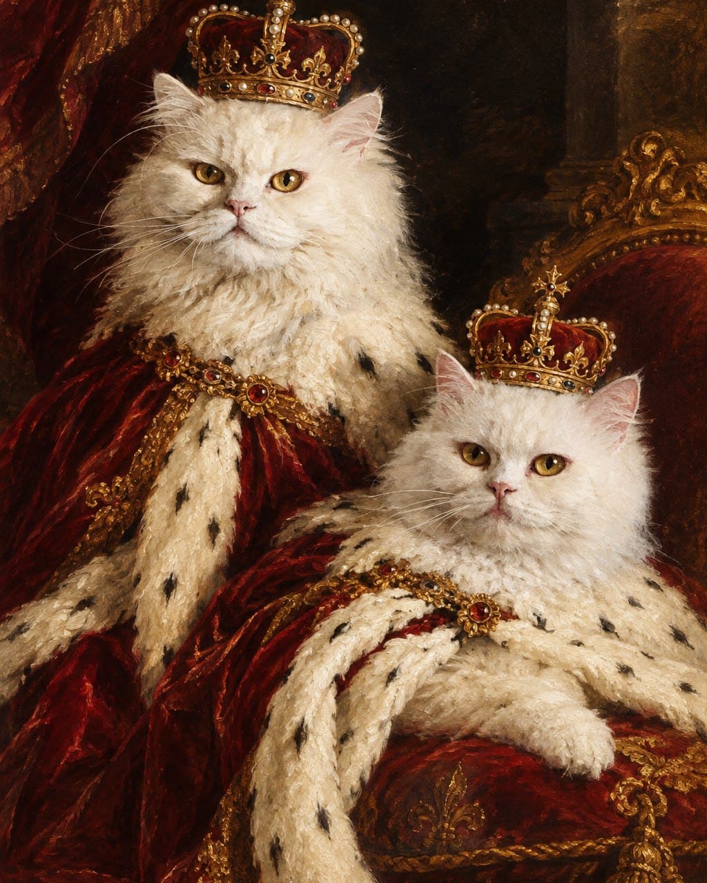 Snow and Pearl as a Royal portrait portrait